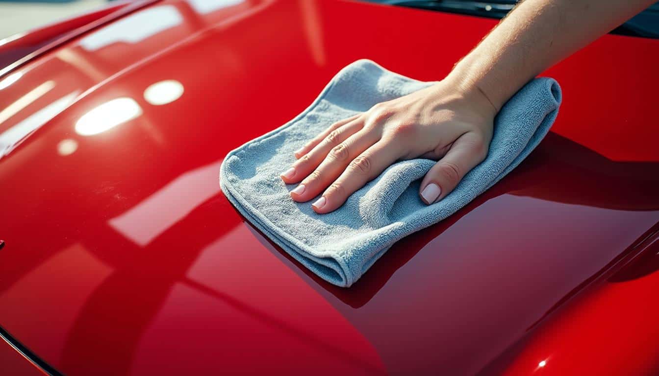 découvrez comment l'utilisation de microfibres propres protège votre carrosserie des micro-rayures lors du lavage detailing pour un fini impeccable et durable.