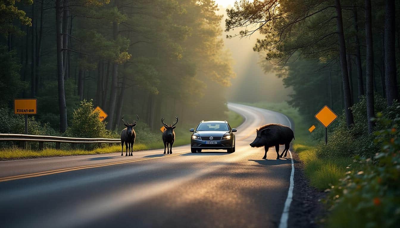 découvrez comment la prévention des collisions avec les sangliers et grands gibiers contribue à la sécurité routière régionale, protégeant conducteurs et animaux.