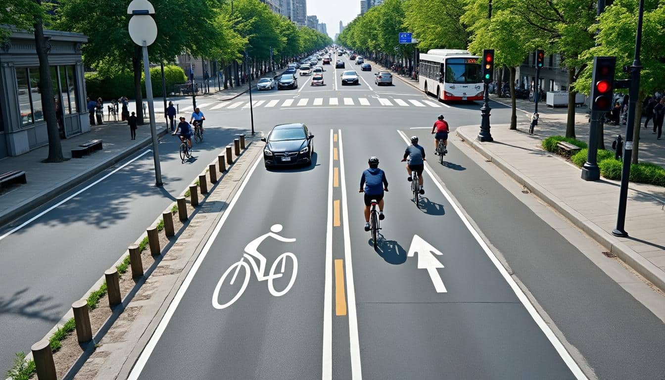 découvrez comment le développement d'infrastructures cyclables sécurisées favorise le partage de l'espace et améliore la sécurité routière pour tous les usagers.