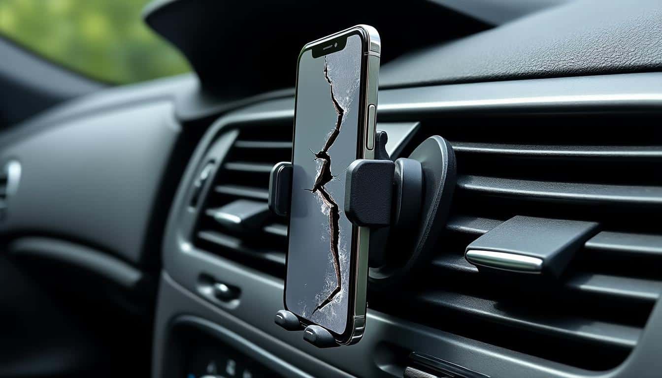 découvrez pourquoi la casse fréquente des supports téléphone bas de gamme sur les grilles d'aération compromet la fiabilité de cet accessoire auto essentiel.