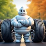 le bibendum michelin, mascotte emblématique, représente mondialement les pneus adaptés à toutes les saisons.