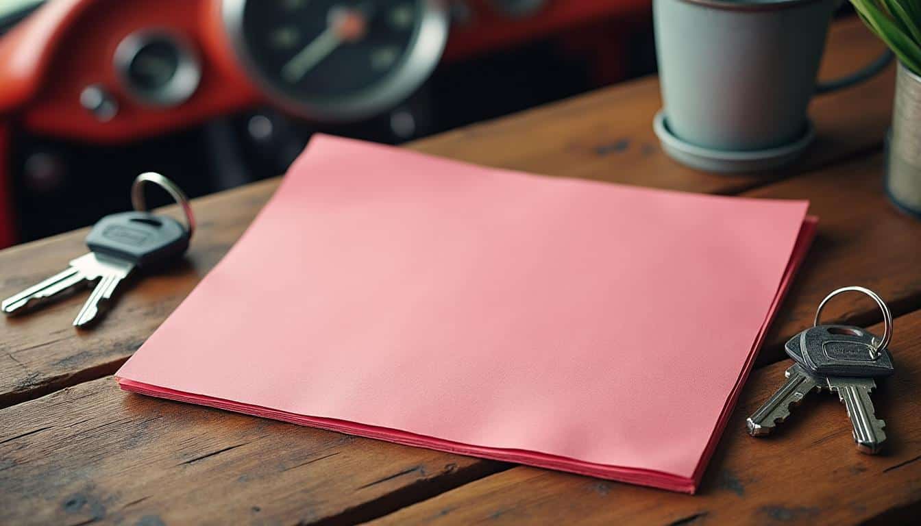 le petit papier rose cartonné à trois volets, symbole nostalgique du permis de conduire, rappelle les débuts de votre liberté sur la route.