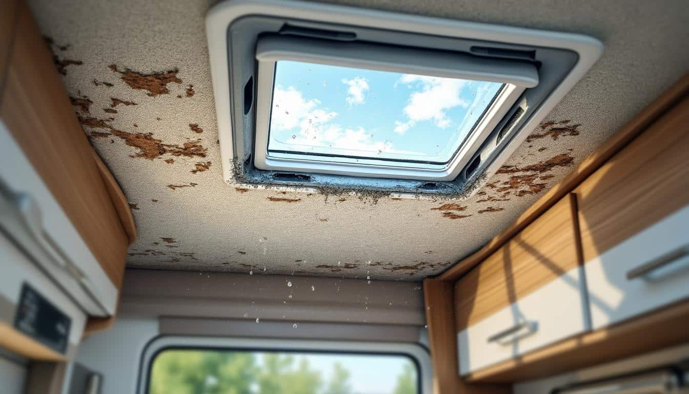 découvrez comment l'infiltration d'eau par les lanterneaux peut endommager l'isolation de votre camping-car vanlife et apprenez à prévenir ces problèmes pour un confort optimal.