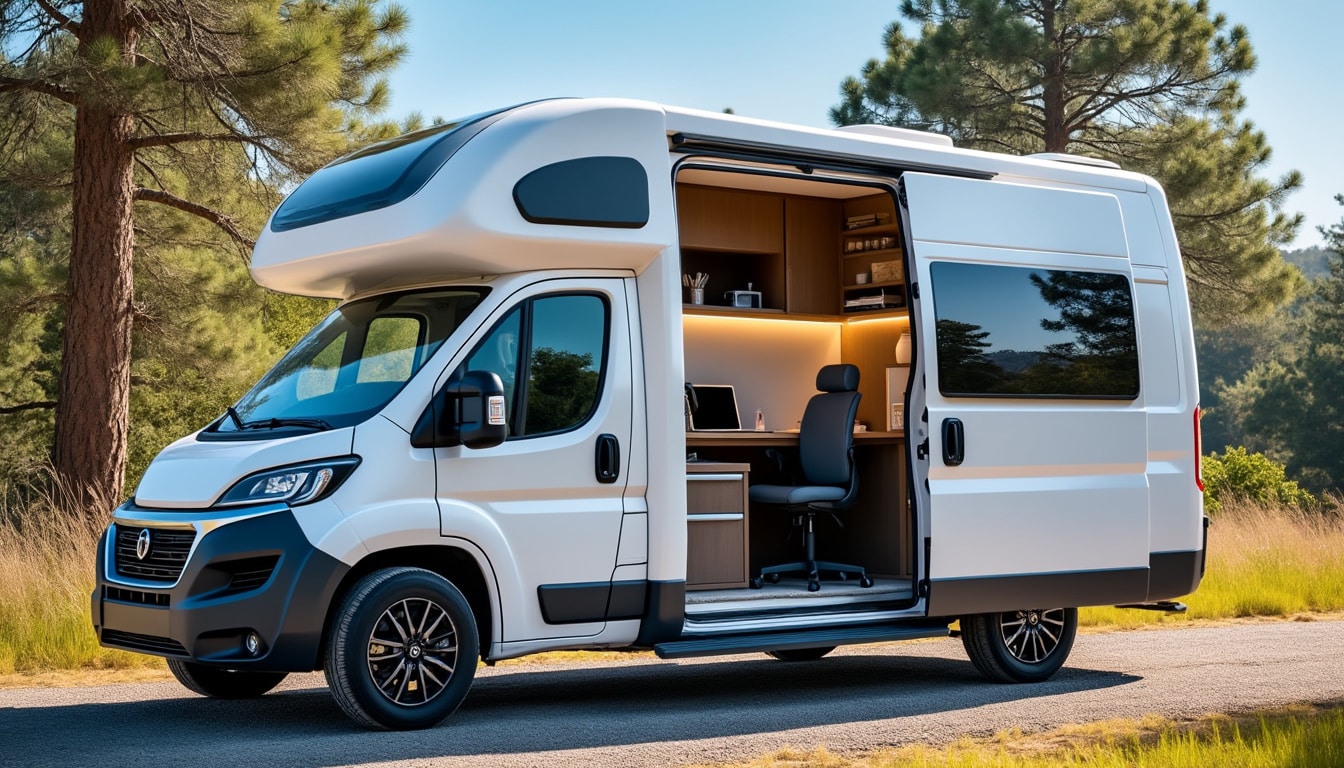 découvrez comment la location de véhicules aménagés en bureaux nomades transforme l'usage traditionnel du camping-car vanlife, alliant mobilité professionnelle et liberté de travail.
