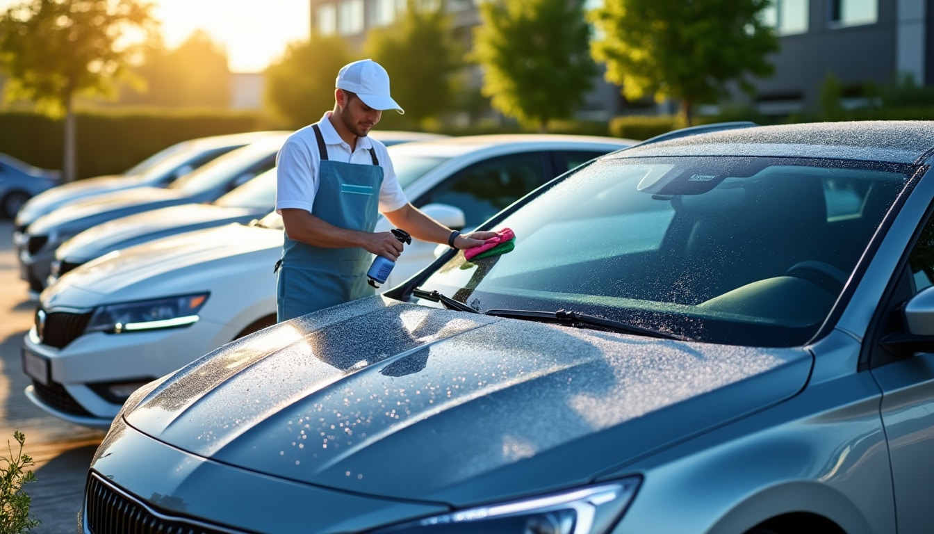 découvrez comment le nettoyage sans eau révolutionne le lavage detailing des parkings d'entreprise, alliant efficacité et respect de l'environnement.