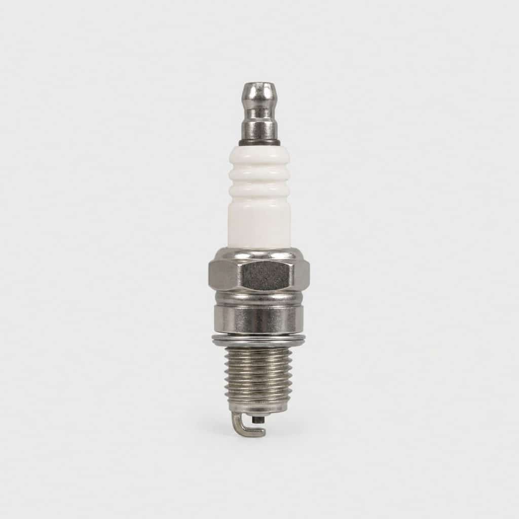 Bougie pour petit moteur thermique présenté sur fond clair