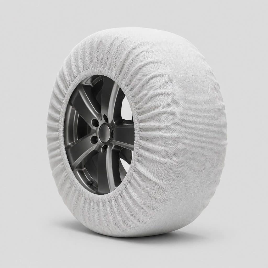 Chaussette à neige (solution d'appoint) présenté sur fond clair