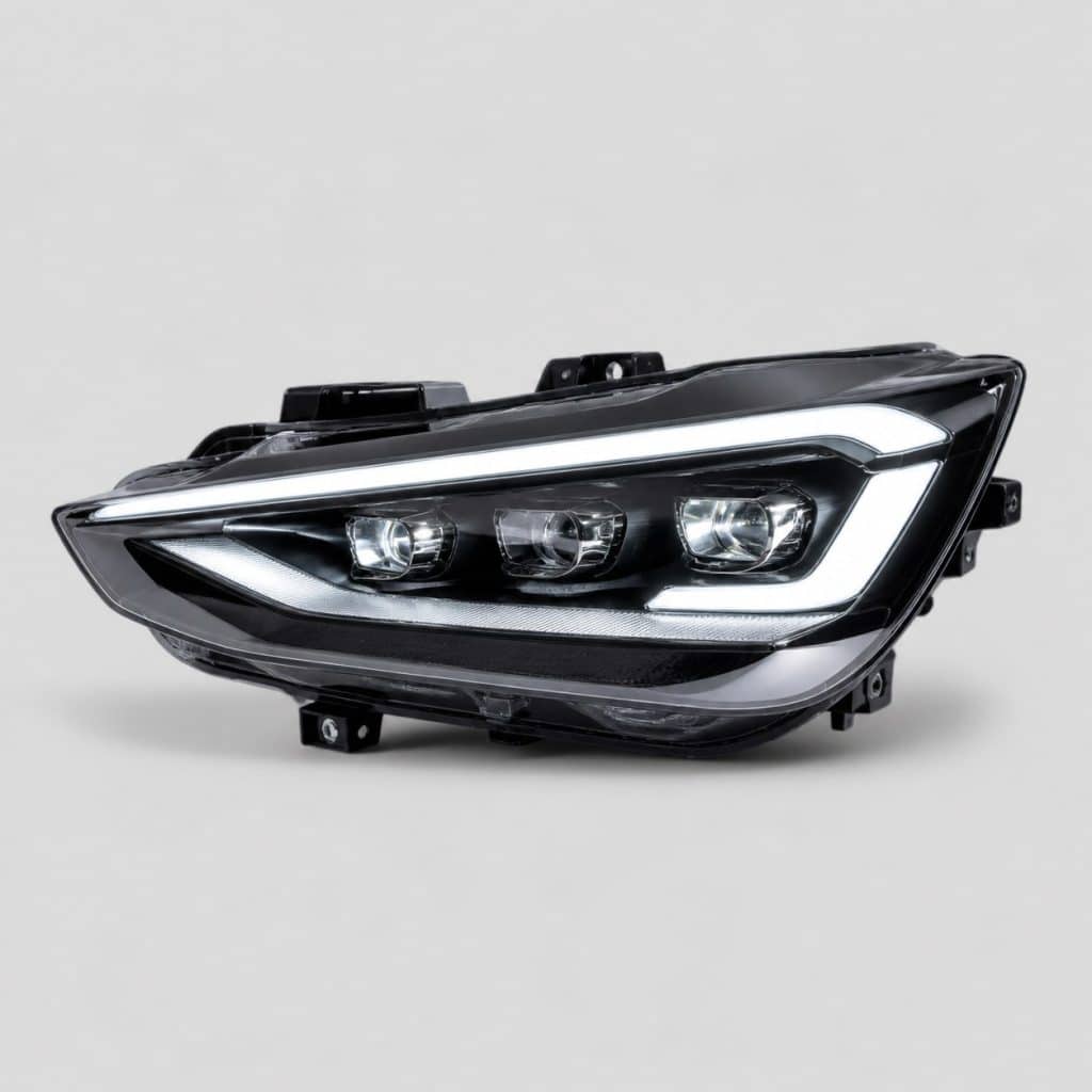 Phare LED (bloc optique) présenté sur fond clair
