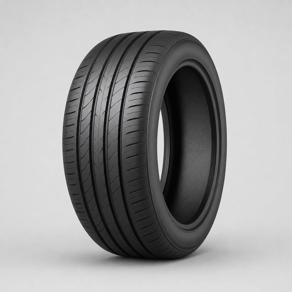 Pneu été 185/65 R15 présenté sur fond clair