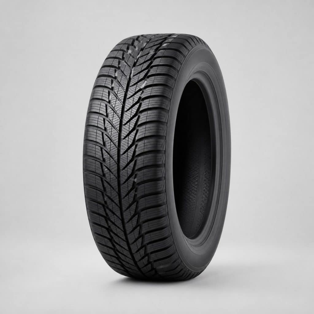 Pneu hiver 185/65 R15 présenté sur fond clair