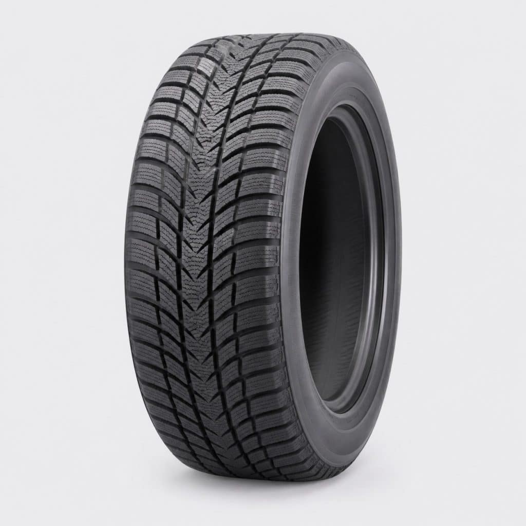 Pneu hiver 195/65 R15 présenté sur fond clair