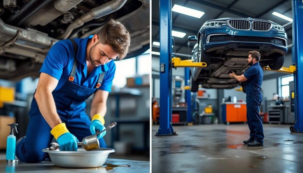 découvrez comment planifier le budget pour vos opérations de vidange et choisissez entre faire appel à un garage professionnel ou effectuer la vidange vous-même.